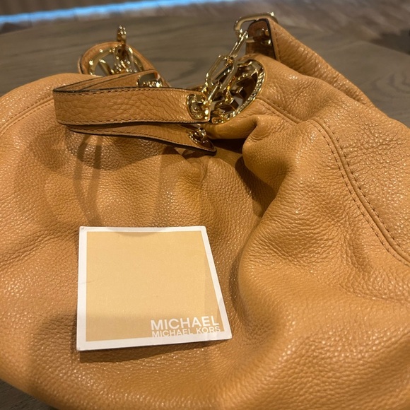 Michael Kors Camel Leather Bag with Gold Hardware - Picture 1 of 5